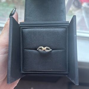 David Yurman Cable Loop Band Ring in
Sterling Silver with 18K Yellow
Gold